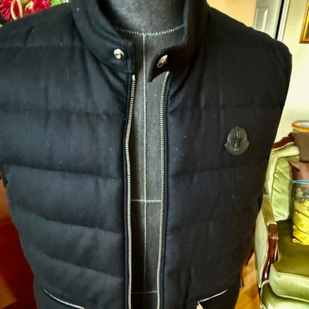 MONCLER Gallienne Gilet Cashmere Blend DownVest, Black, SZ M,IT3, LK NEW,1795$RT - Picture 3 of 15